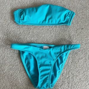 Blue Bandeau Bikini
